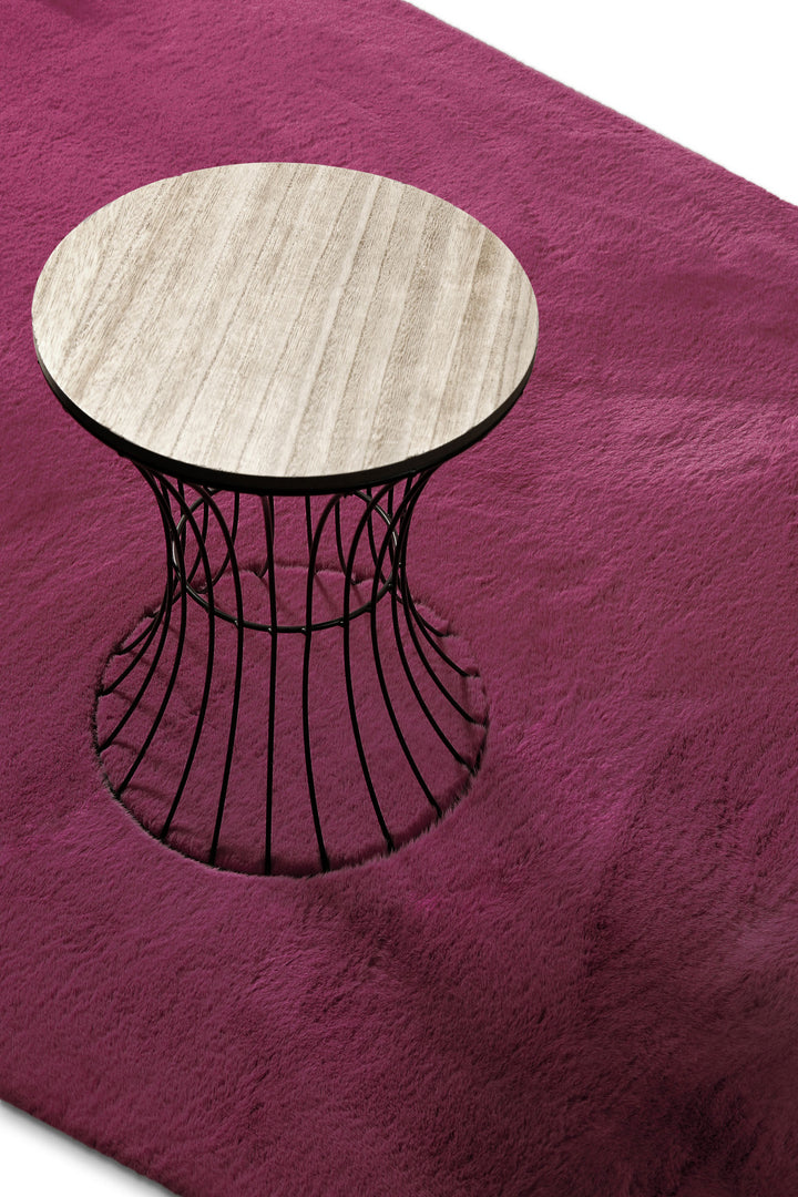 Anna Teppich violett Hochflor rechteckig