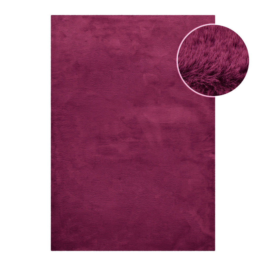 Anna Teppich violett Hochflor rechteckig