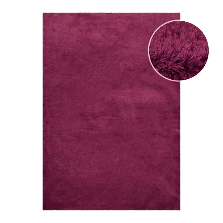 Anna Teppich violett Hochflor rechteckig