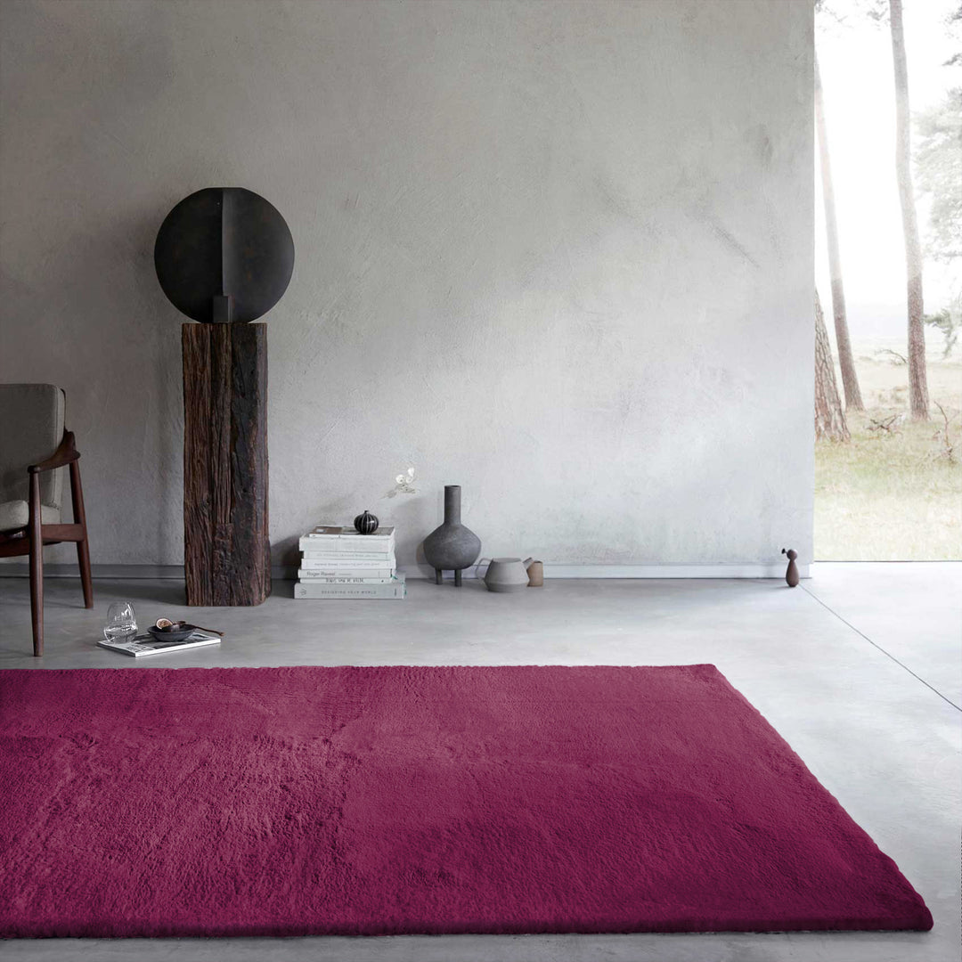 Anna Teppich violett Hochflor rechteckig