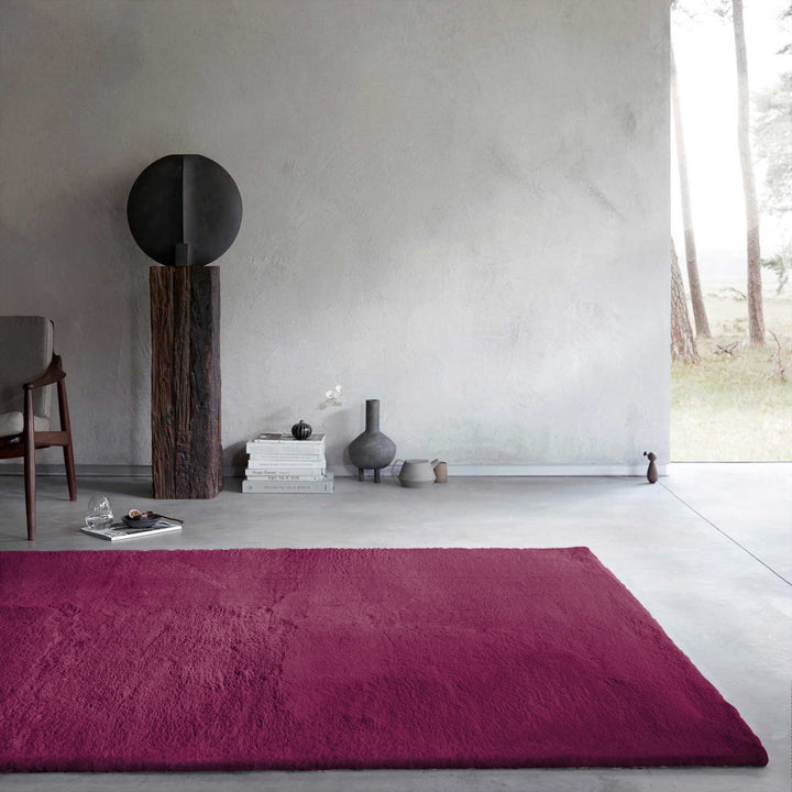 Anna Teppich violett Hochflor rechteckig