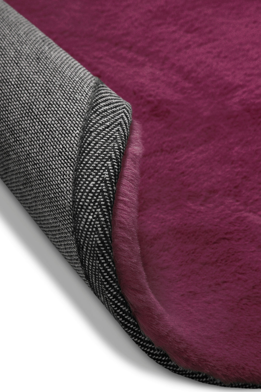 Anna Teppich violett Hochflor rund