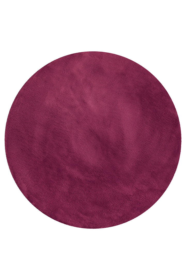 Anna Teppich violett Hochflor rund