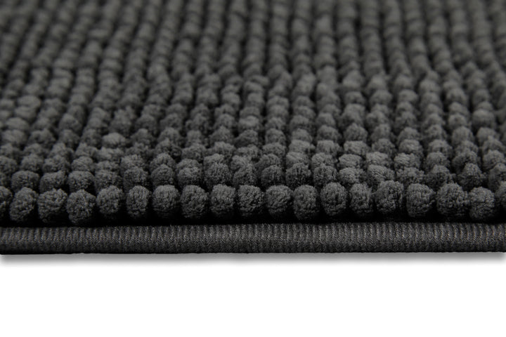 Balu Badteppich grau anthrazit Kurzflor rechteckig