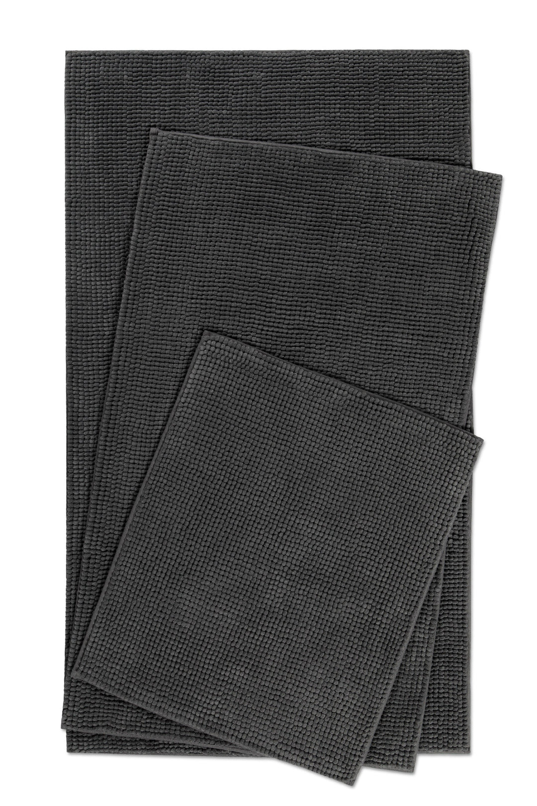 Balu Badteppich grau anthrazit Kurzflor rechteckig