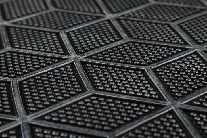 Bossa Groove Fußmatte silber grau Kurzflor rechteckig