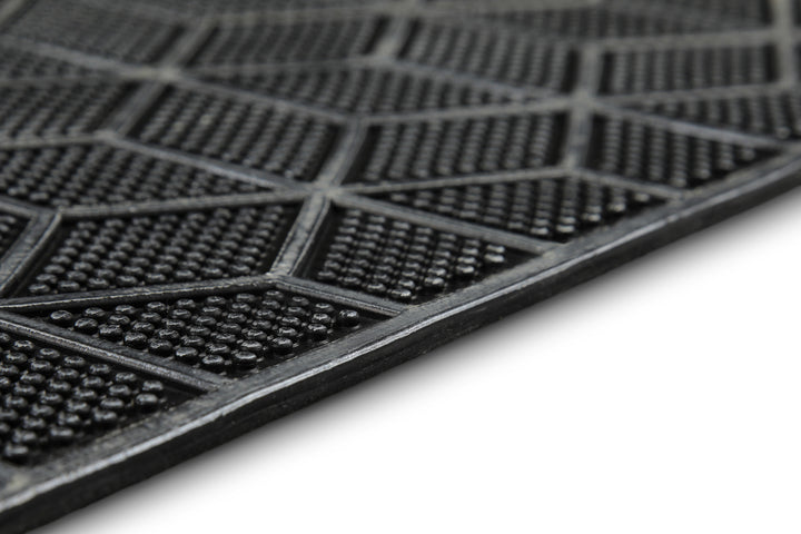 Bossa Groove Fußmatte silber grau Kurzflor rechteckig