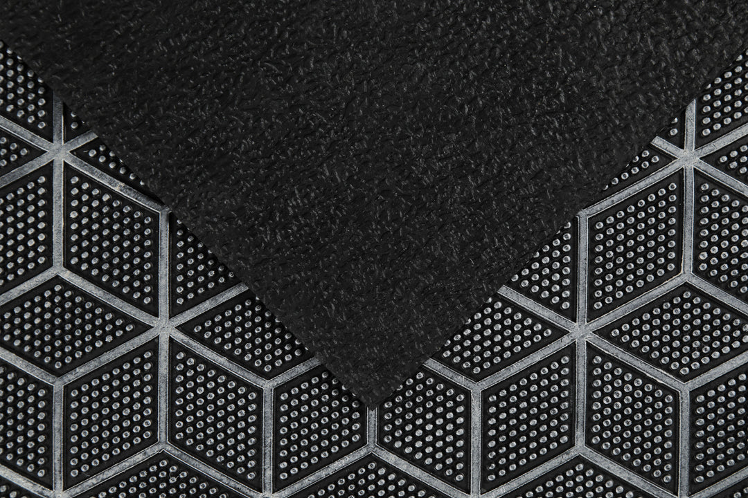 Bossa Groove Fußmatte silber grau Kurzflor rechteckig