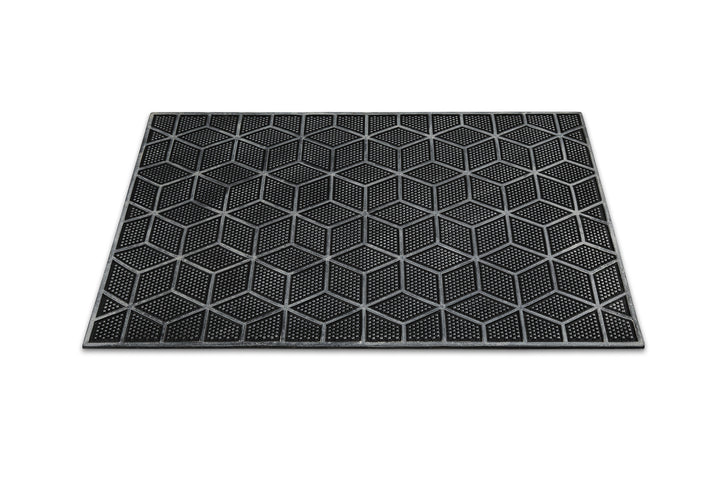 Bossa Groove Fußmatte silber grau Kurzflor rechteckig