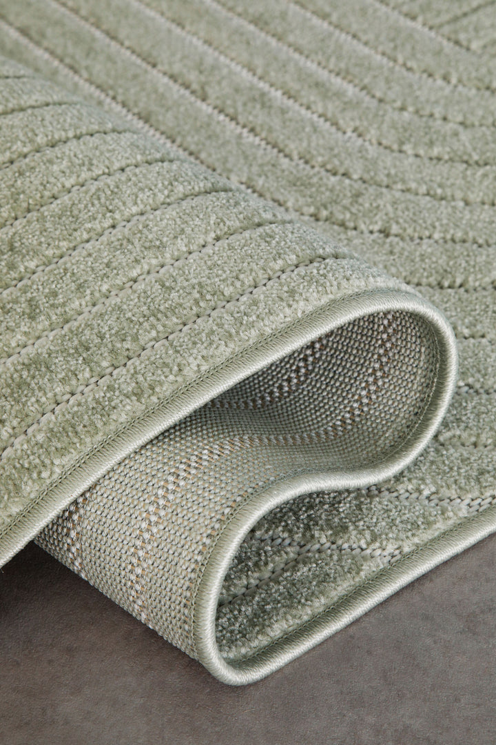 Bacalar Outdoor salbei grün Kurzflor rechteckig