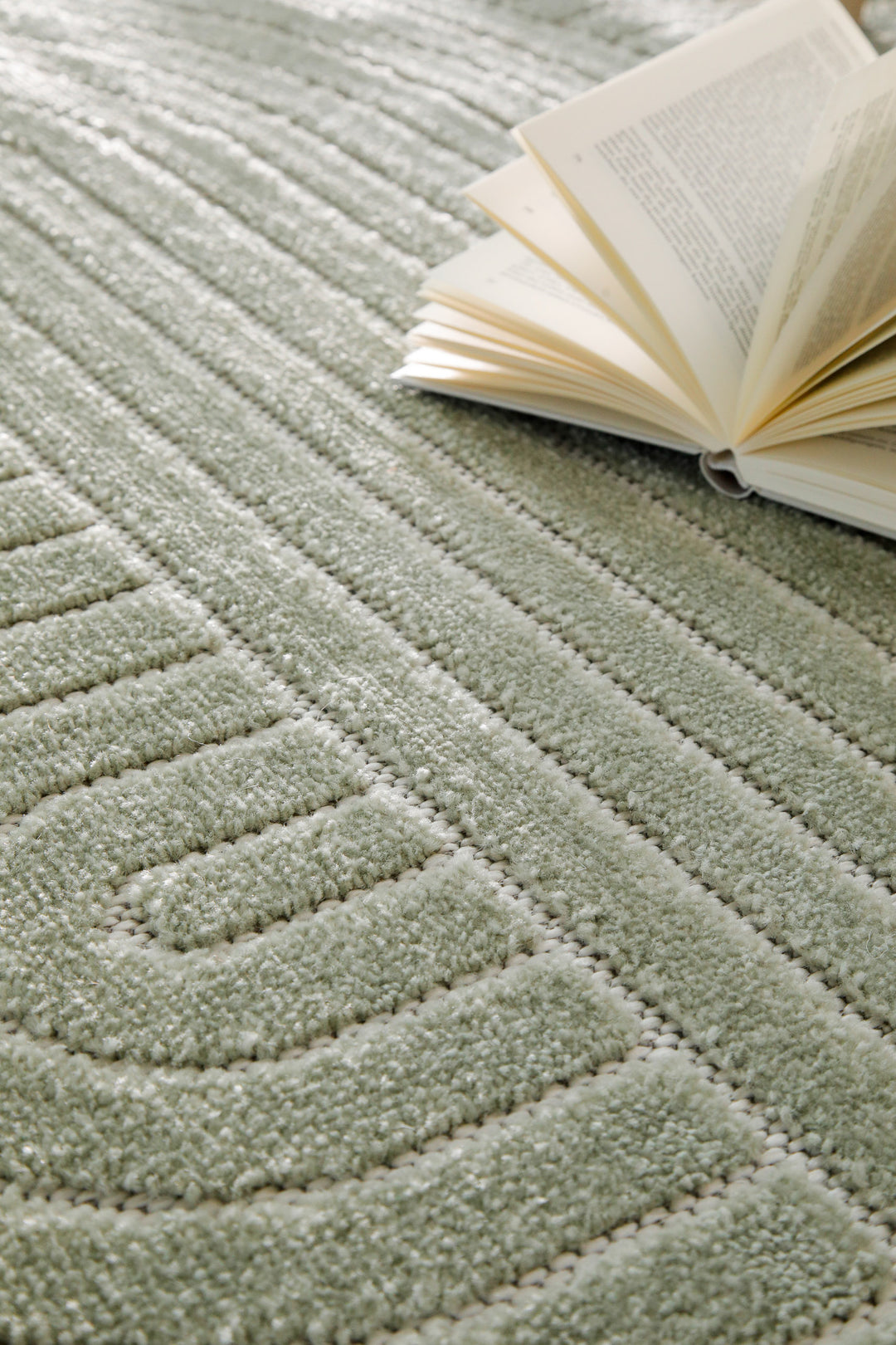 Bacalar Outdoor salbei grün Kurzflor rechteckig