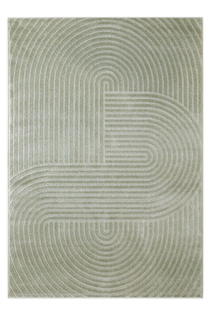 Tapis d'intérieur et d'extérieur vert sauge « Bacalar » WECONhome