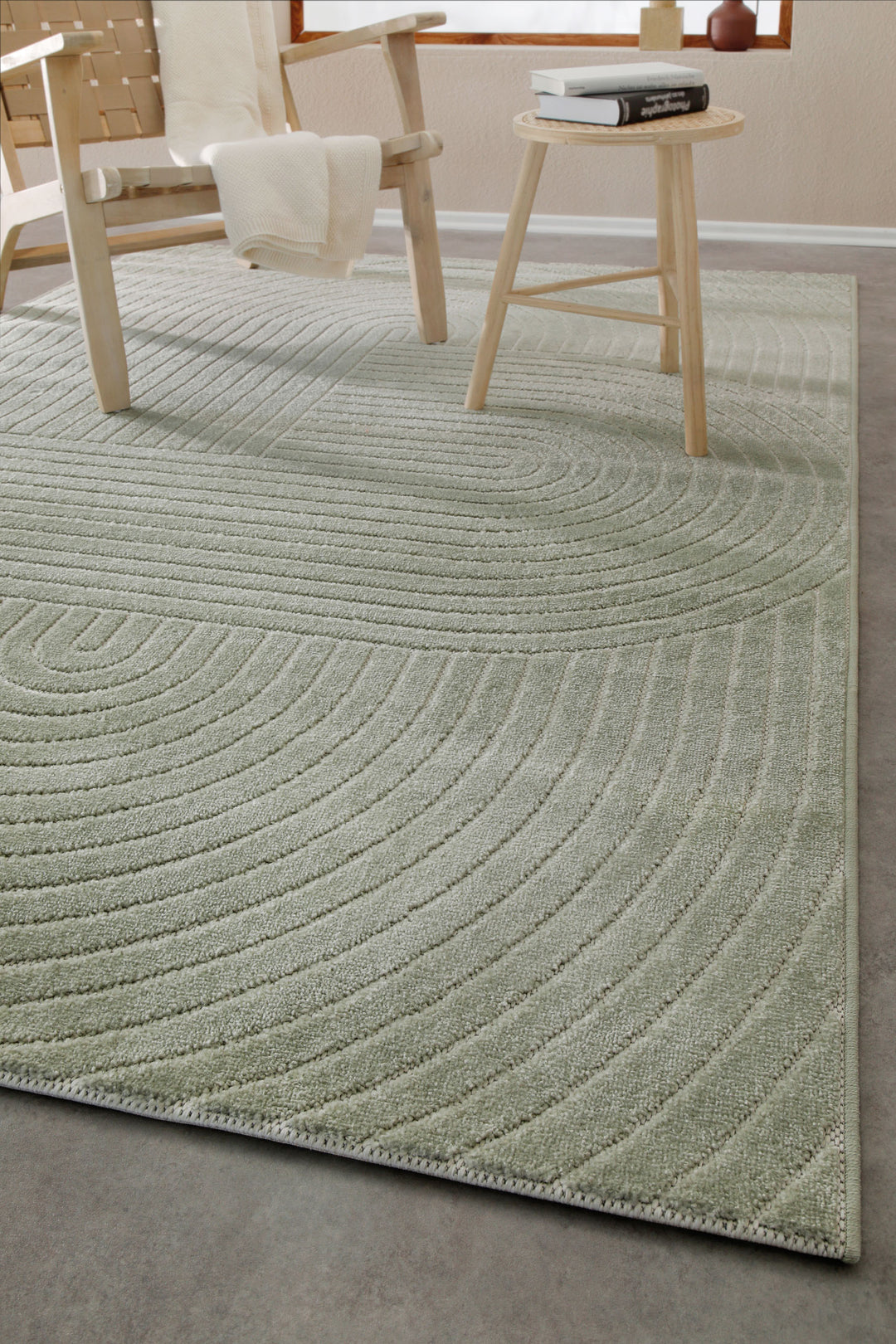 Bacalar Outdoor salbei grün Kurzflor rechteckig