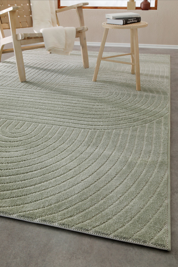 Bacalar Outdoor salbei grün Kurzflor rechteckig