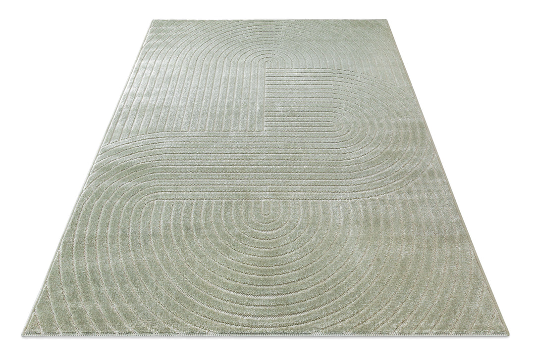 Bacalar Outdoor salbei grün Kurzflor rechteckig