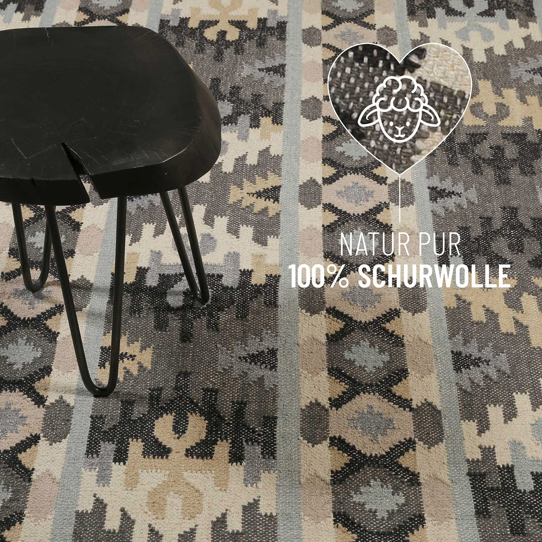 Balou Teppich hellgrau Kurzflor rechteckig