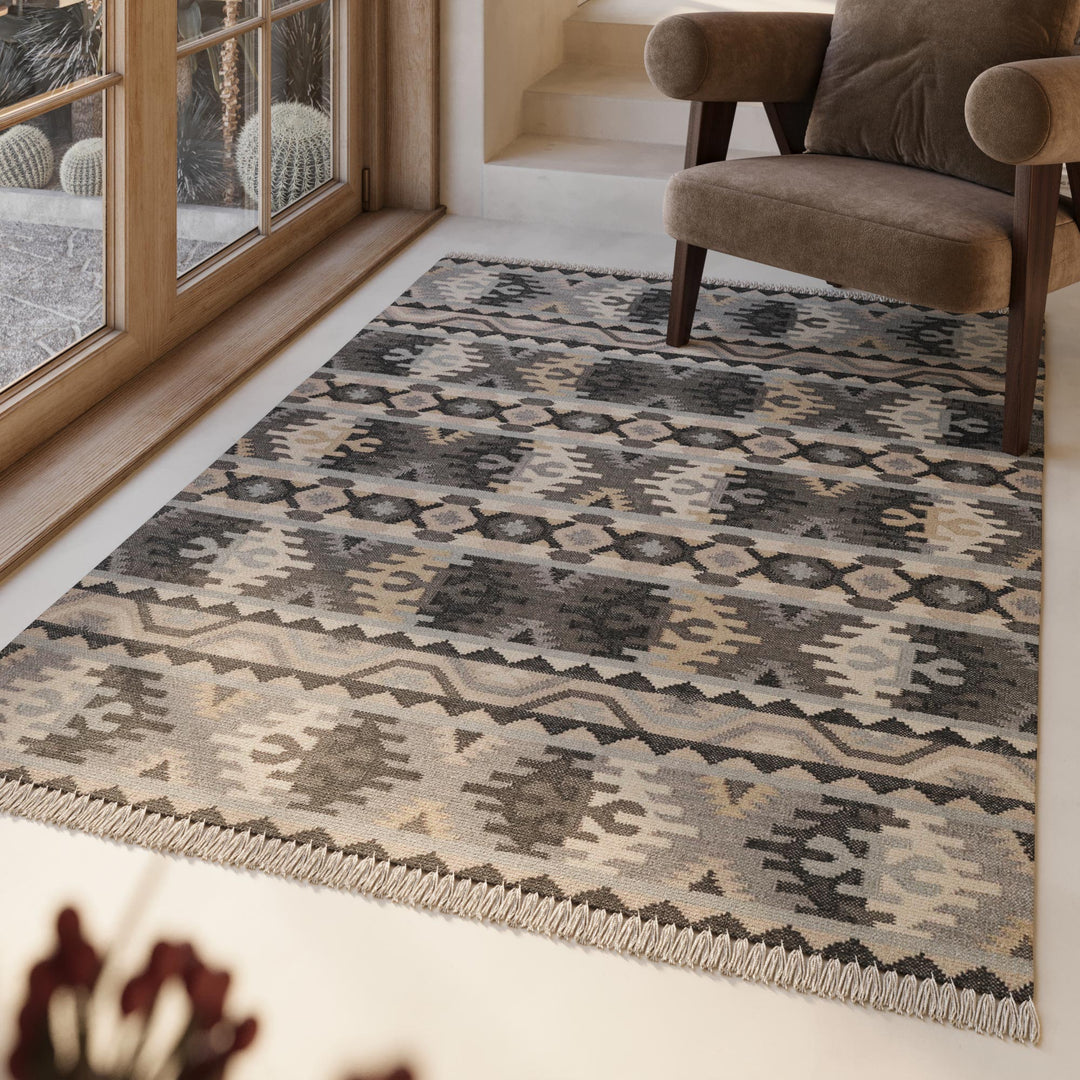 Balou Teppich hellgrau Kurzflor rechteckig