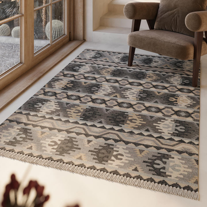 Balou Teppich hellgrau Kurzflor rechteckig