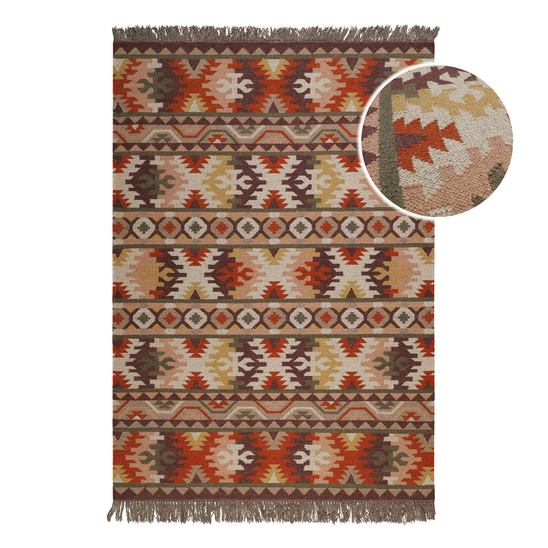 Balou Teppich rost braun Kurzflor rechteckig