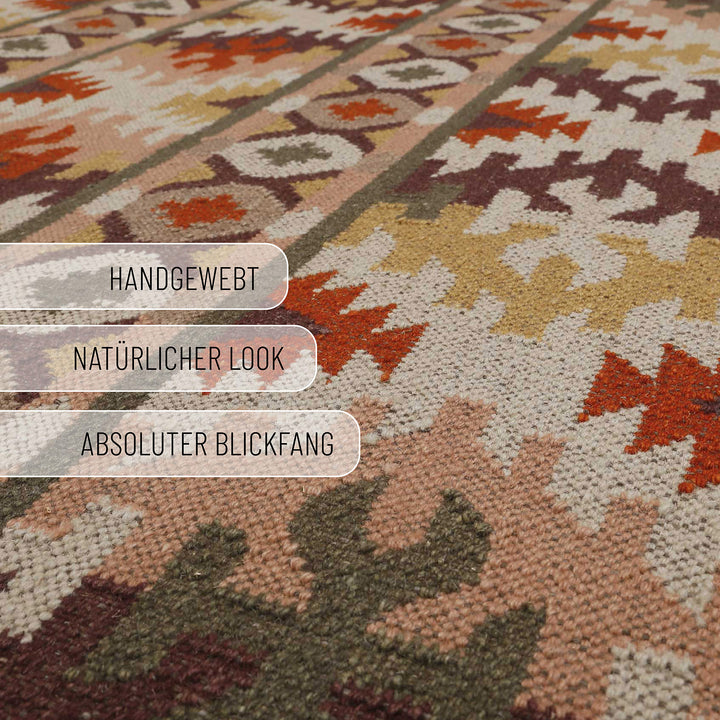 Balou Teppich rost braun Kurzflor rechteckig