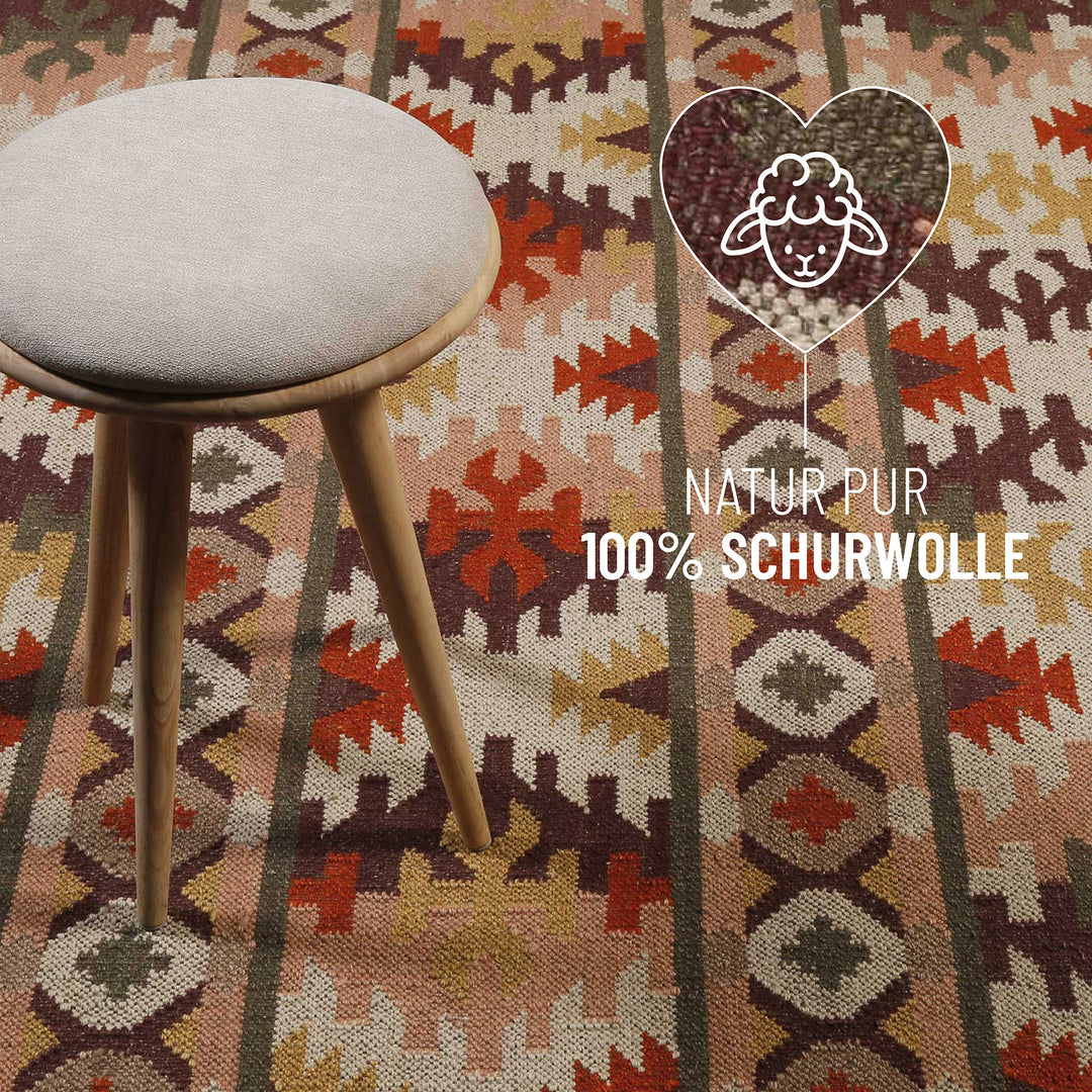 Balou Teppich rost braun Kurzflor rechteckig