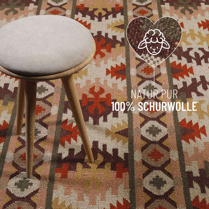 Balou Teppich rost braun Kurzflor rechteckig