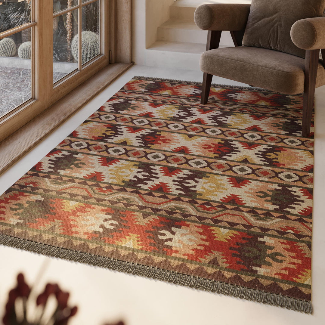 Balou Teppich rost braun Kurzflor rechteckig