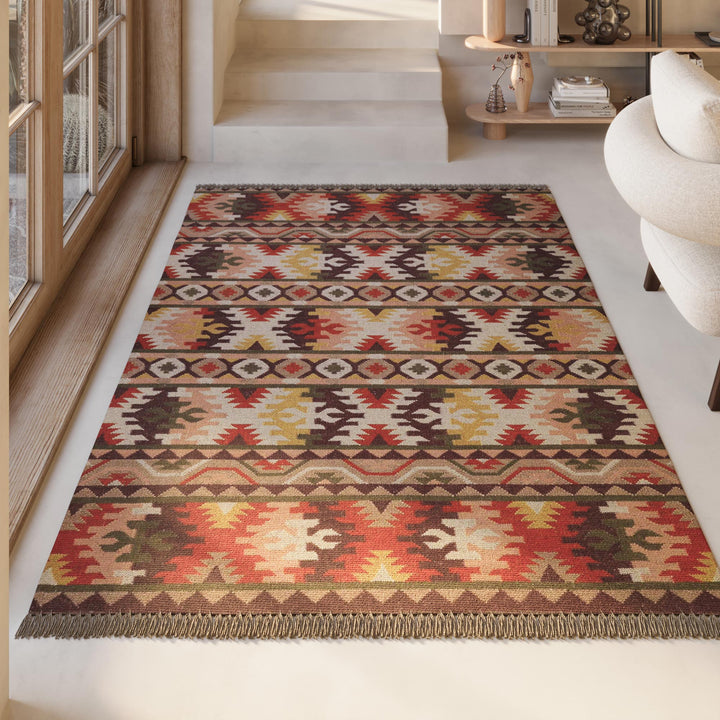 Balou Teppich rost braun Kurzflor rechteckig