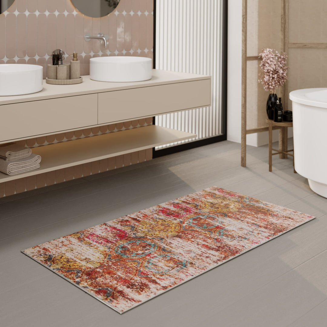 Beach Front  Badteppich bunt Kurzflor rechteckig