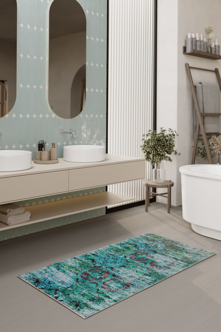 Beach Front  Badteppich grün Kurzflor rechteckig