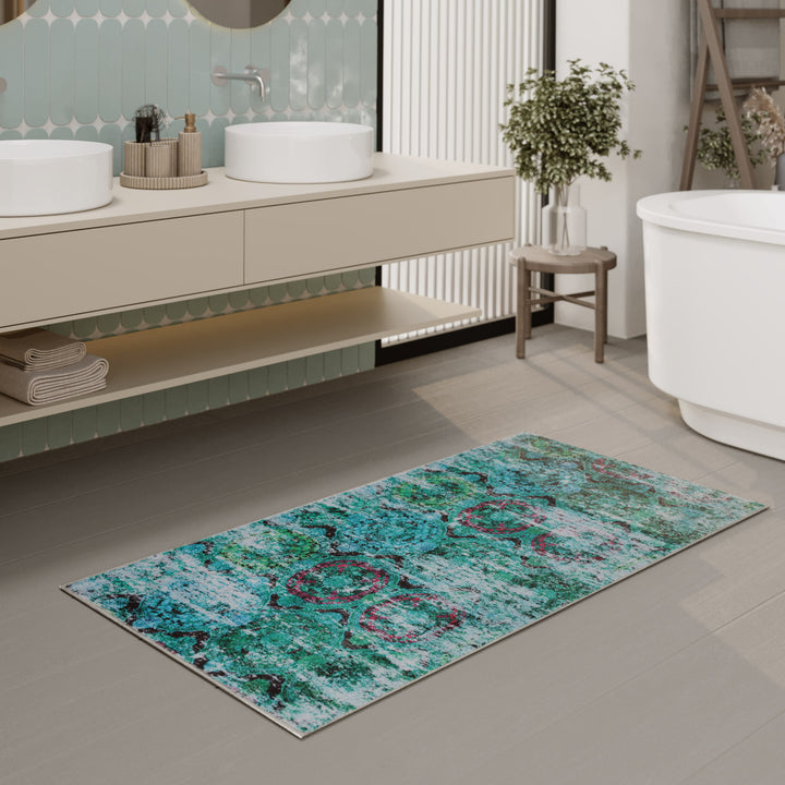 Beach Front  Badteppich grün Kurzflor rechteckig