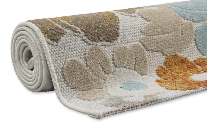 Beach Flower Outdoor beige Kurzflor rechteckig