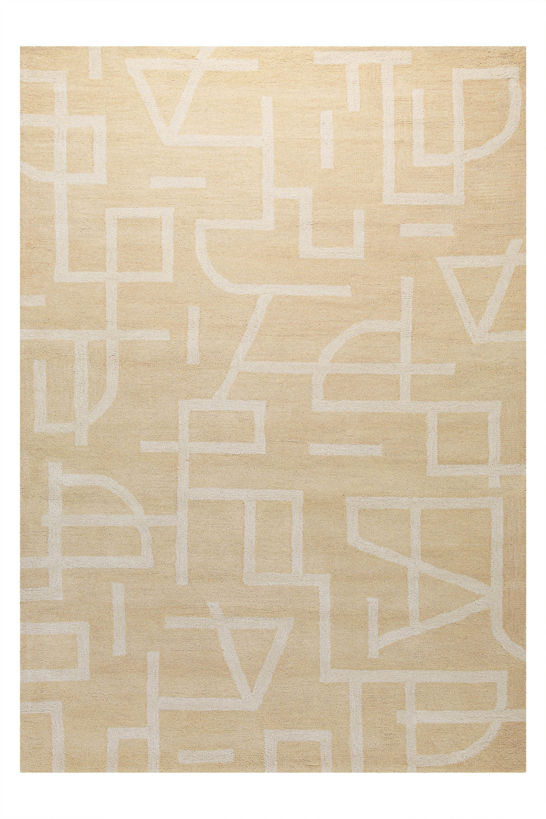 Kurzflor Teppich aus Schurwolle Sand Beige "Beatrice" WECONhome