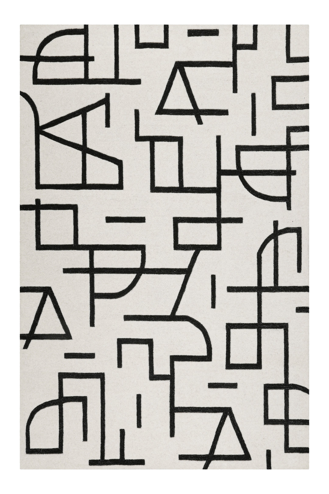 Kurzflor Teppich aus Schurwolle Creme Weiß "Beatrice" WECONhome