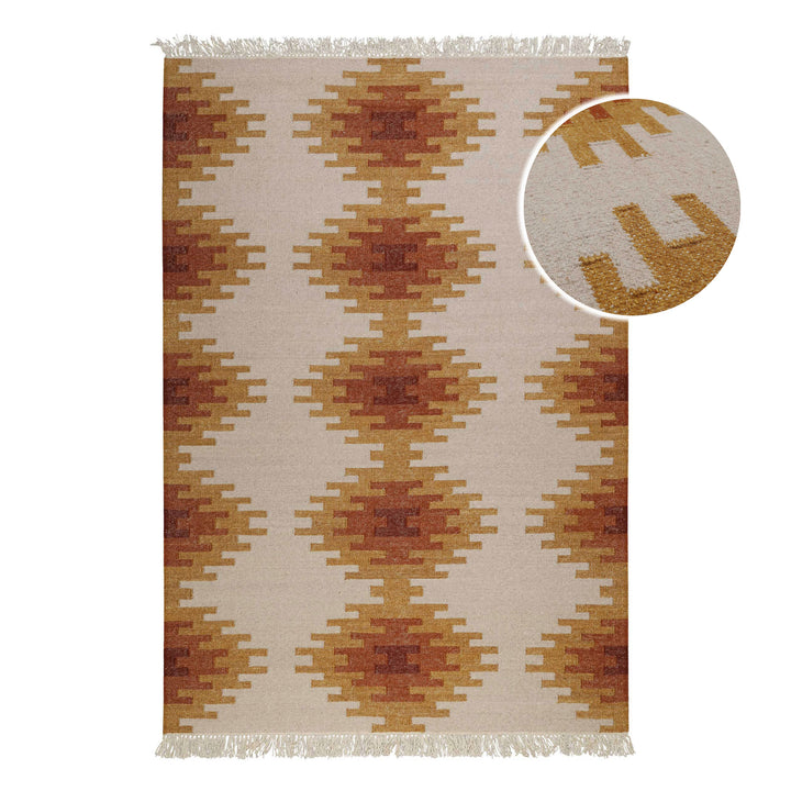 Belle Teppich gold Kurzflor rechteckig