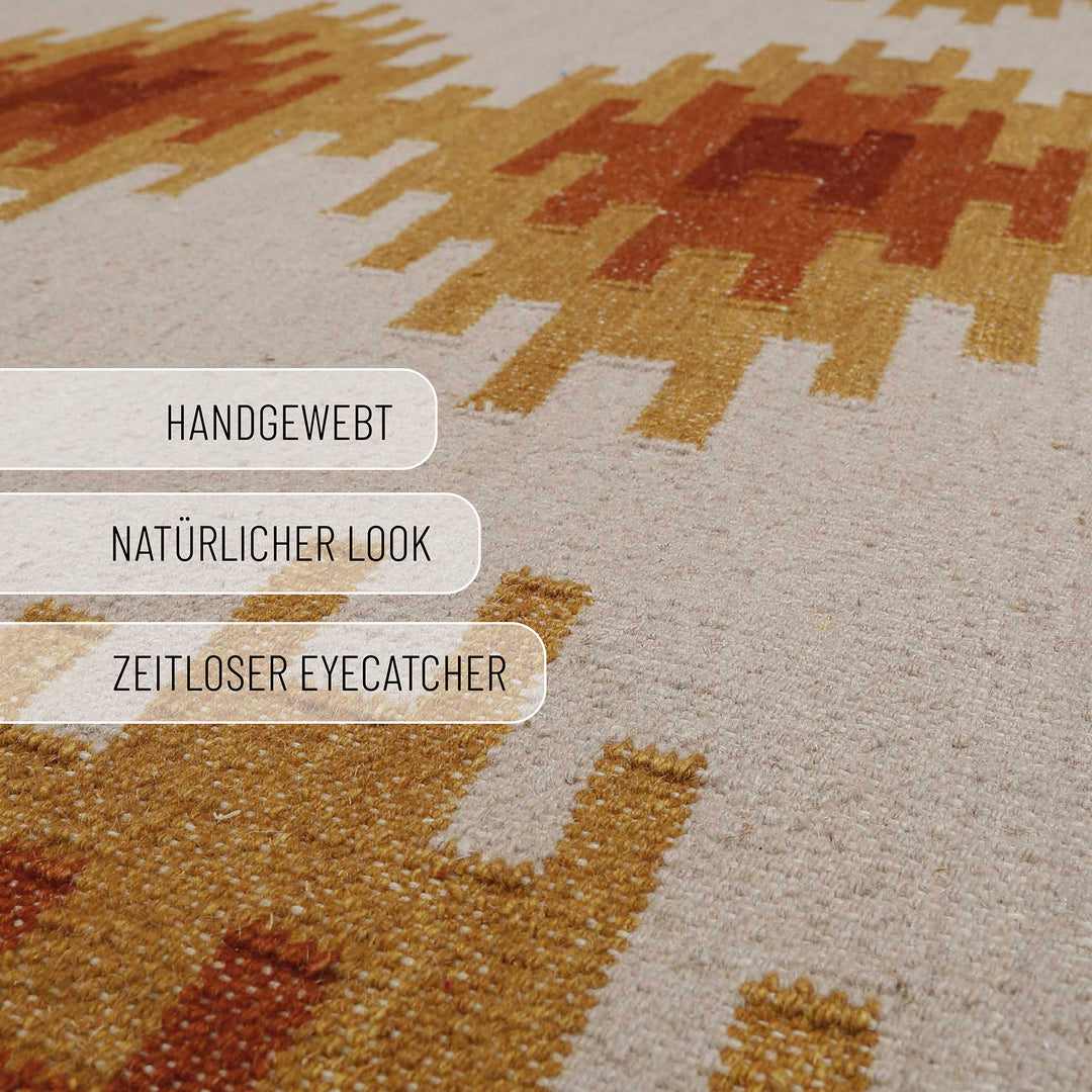 Belle Teppich gold Kurzflor rechteckig