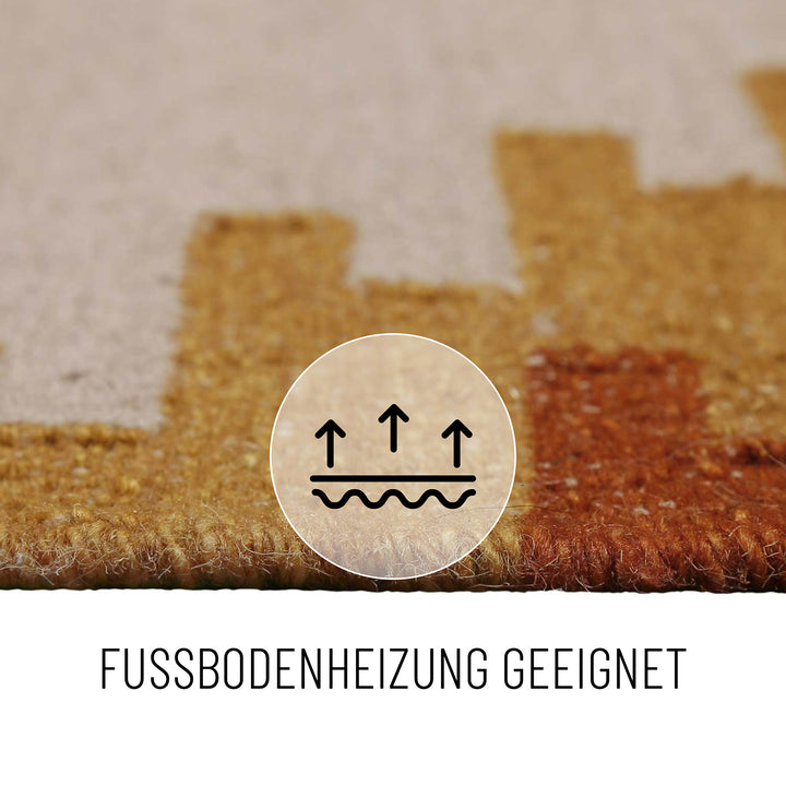 Belle Teppich gold Kurzflor rechteckig