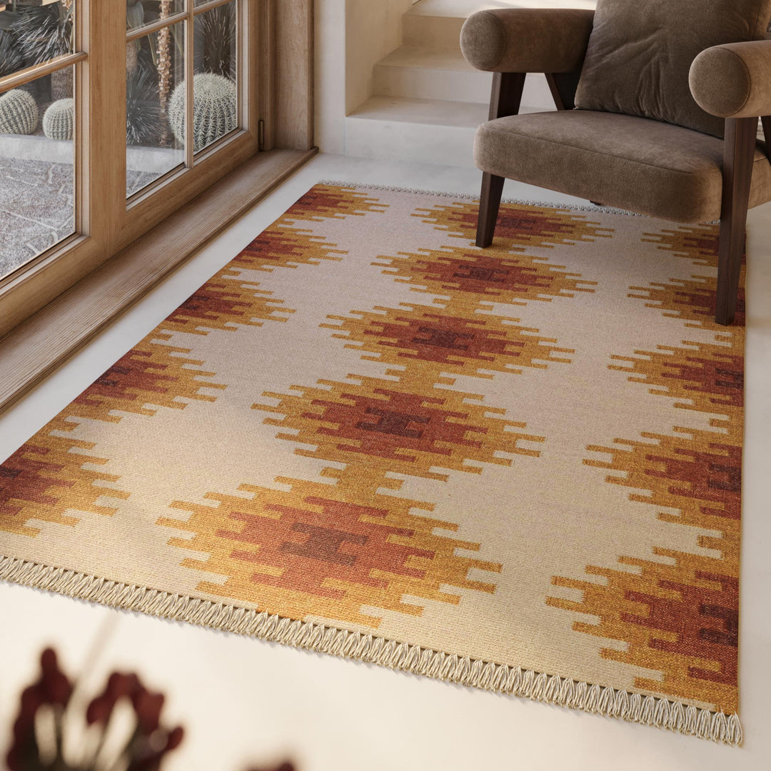 Belle Teppich gold Kurzflor rechteckig