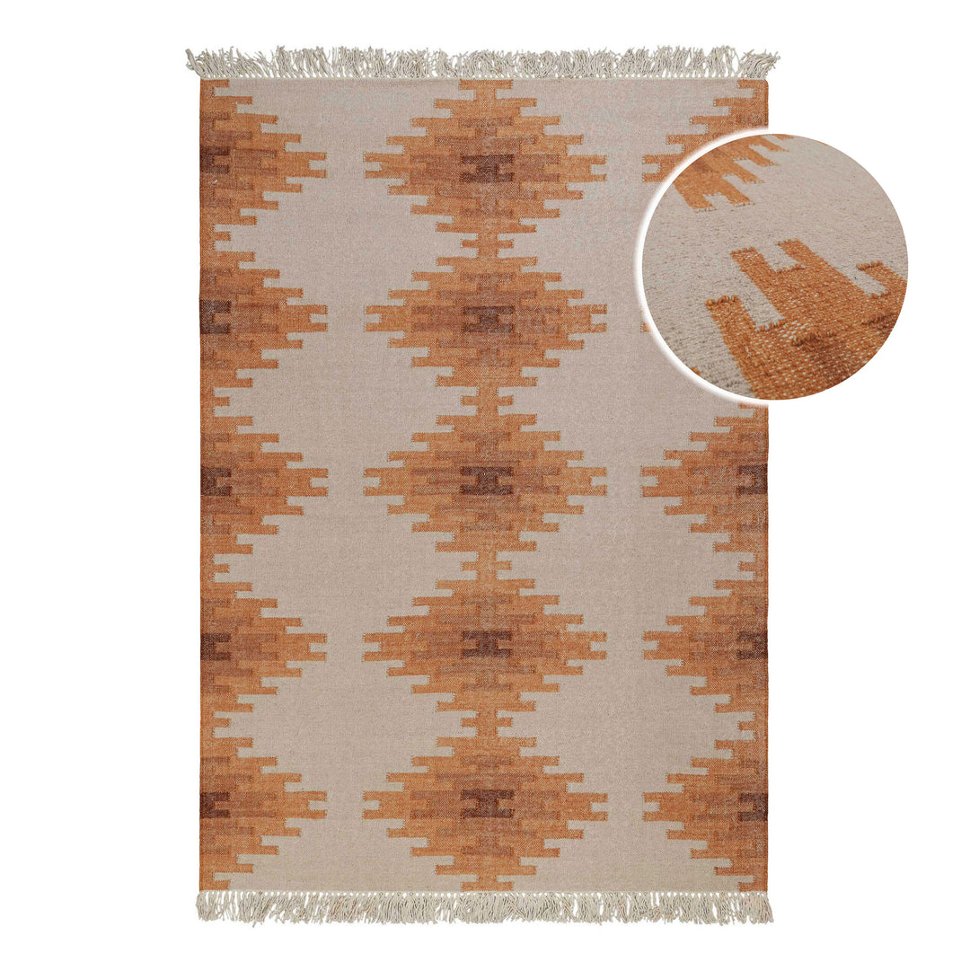 Belle Teppich orange Kurzflor rechteckig