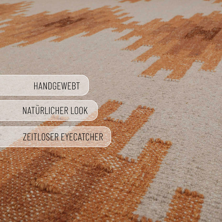 Belle Teppich orange Kurzflor rechteckig