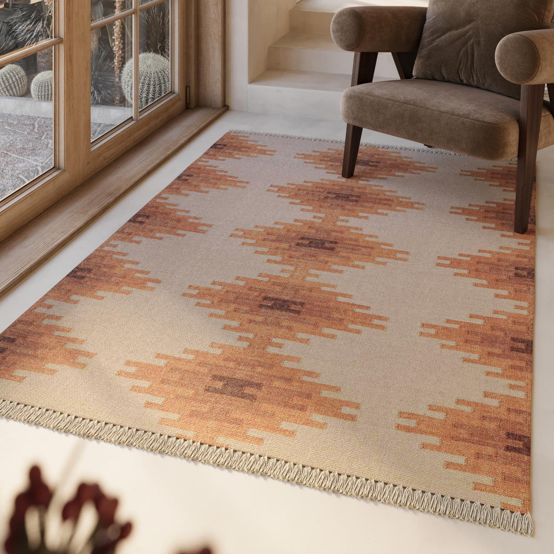 Belle Teppich orange Kurzflor rechteckig