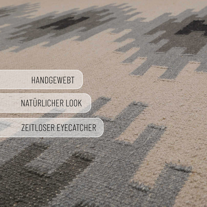 Belle Teppich grau Kurzflor rechteckig