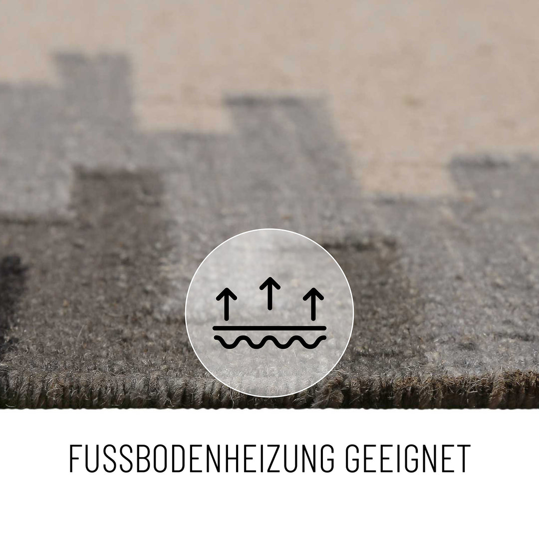 Belle Teppich grau Kurzflor rechteckig