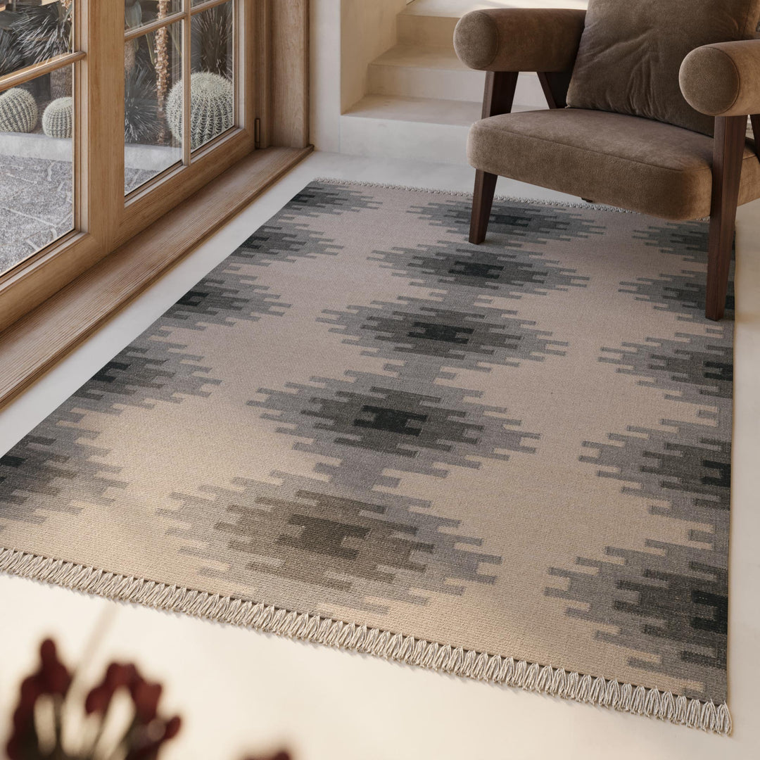 Belle Teppich grau Kurzflor rechteckig