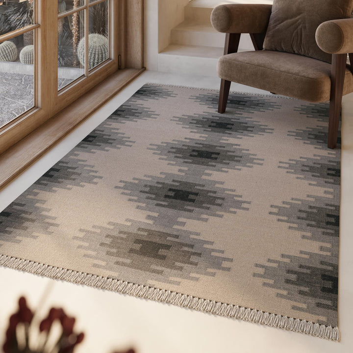 Belle Teppich grau Kurzflor rechteckig