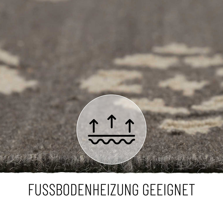 Belmont Teppich dunkelgrau Kurzflor rechteckig