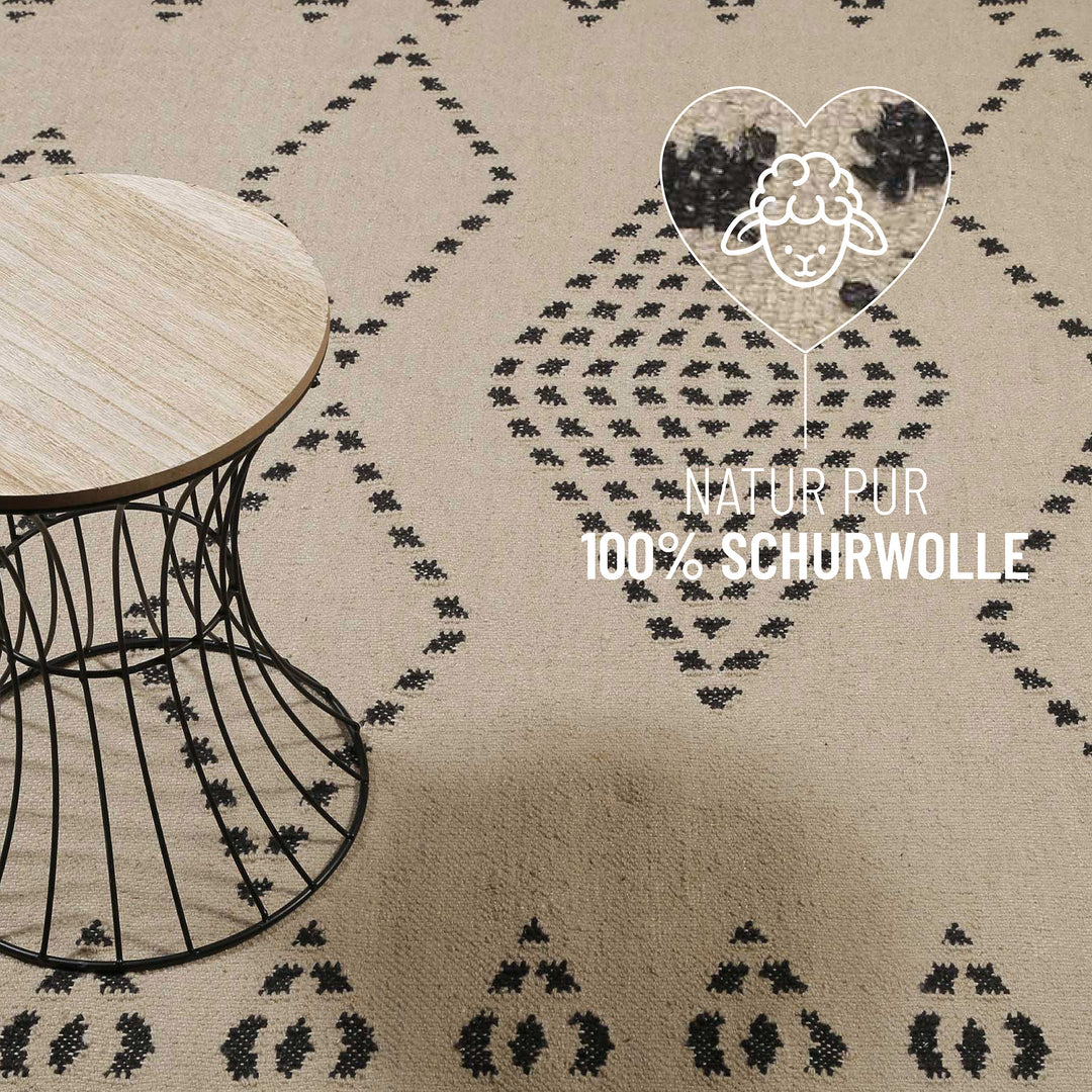 Belmont Teppich beige Kurzflor rechteckig