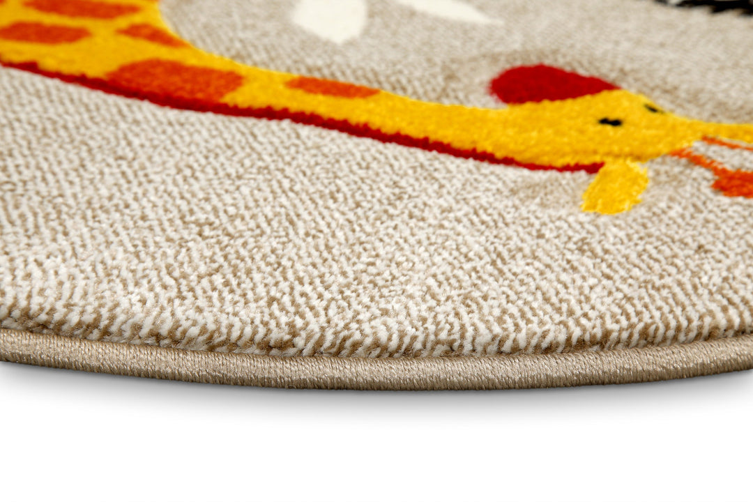 Benny & Friends Teppich sand beige meliert Kurzflor rund