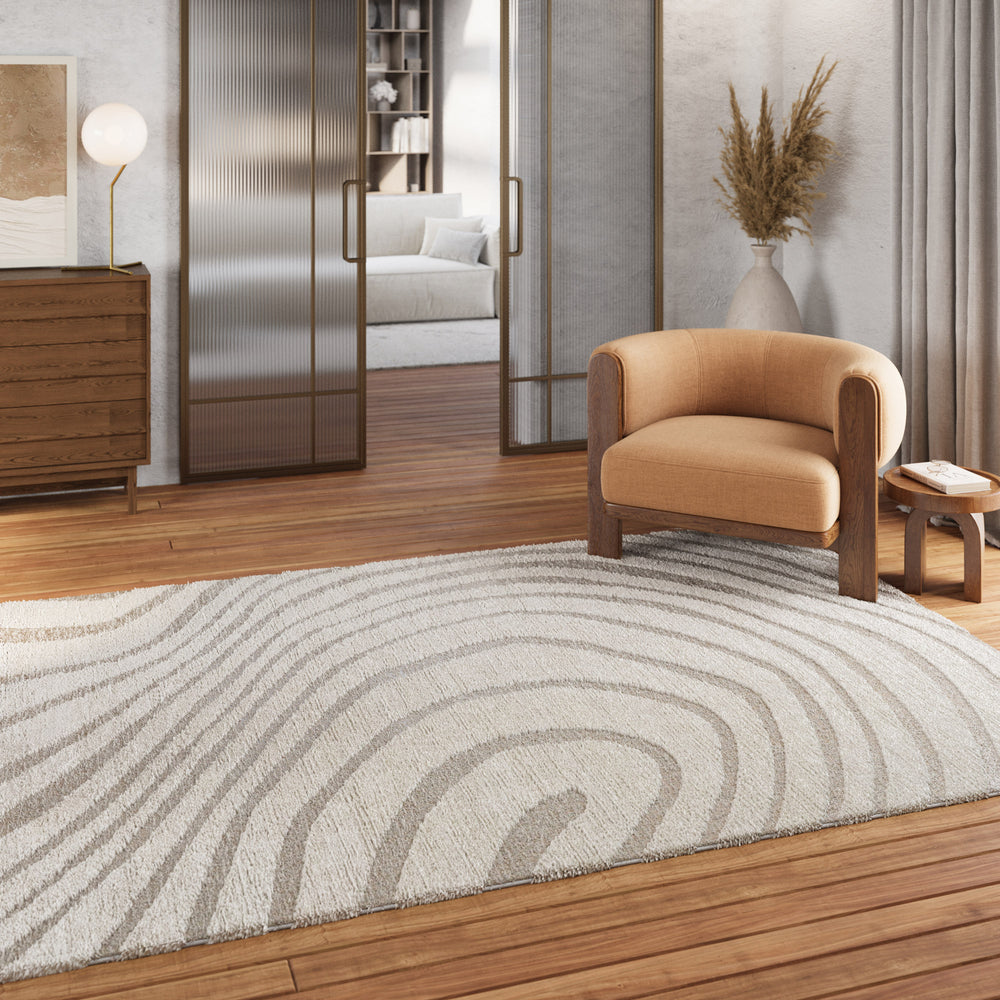 Björn Teppich creme beige Kurzflor rechteckig