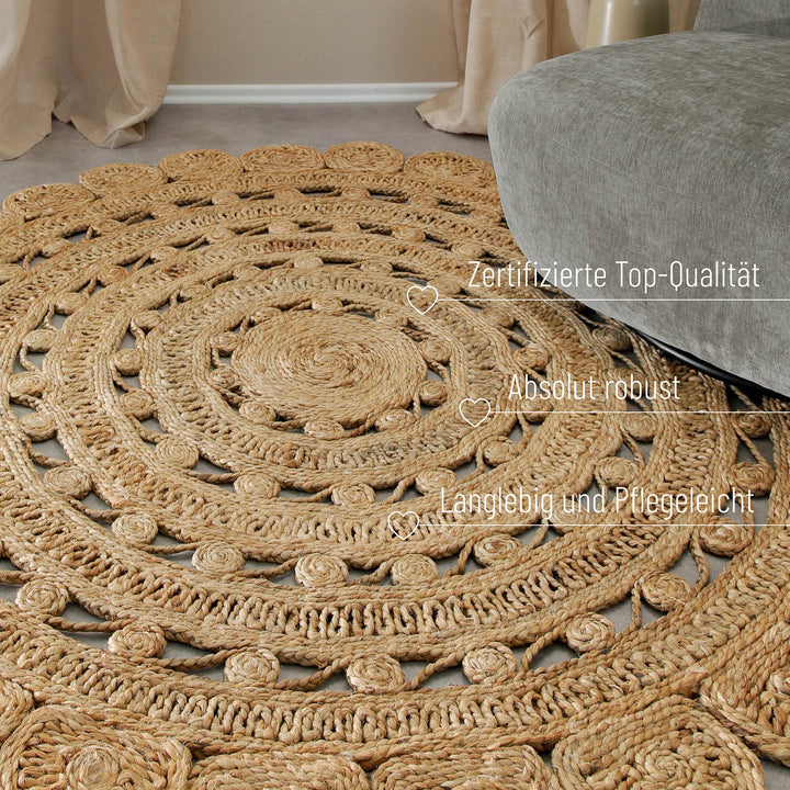 Bloom Teppich natur Kurzflor rechteckig